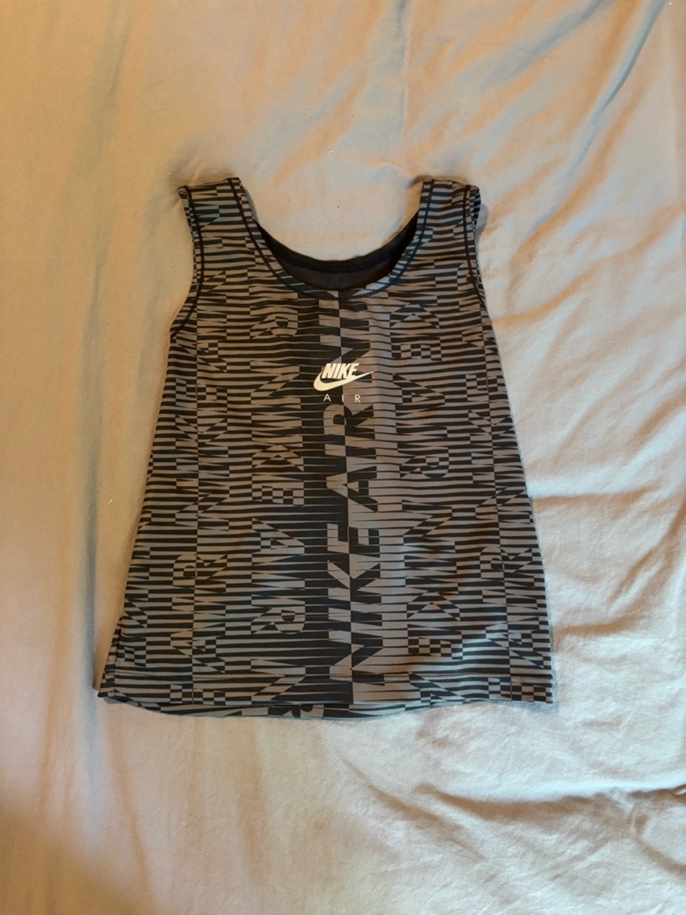 Nike Black and Gray Graphic Athletic Tank
